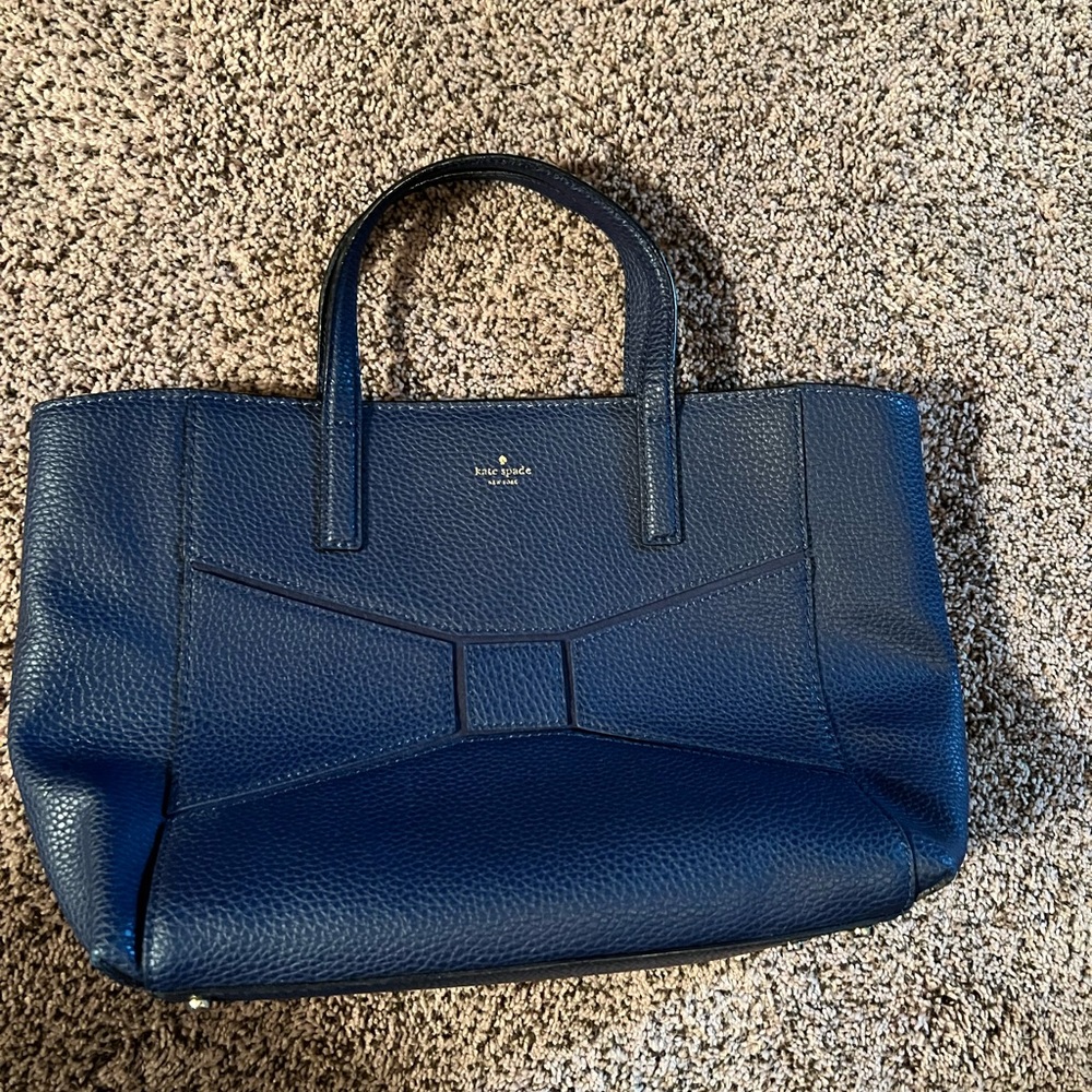 Kate Spade Navy Blue Bow Purse-Like New